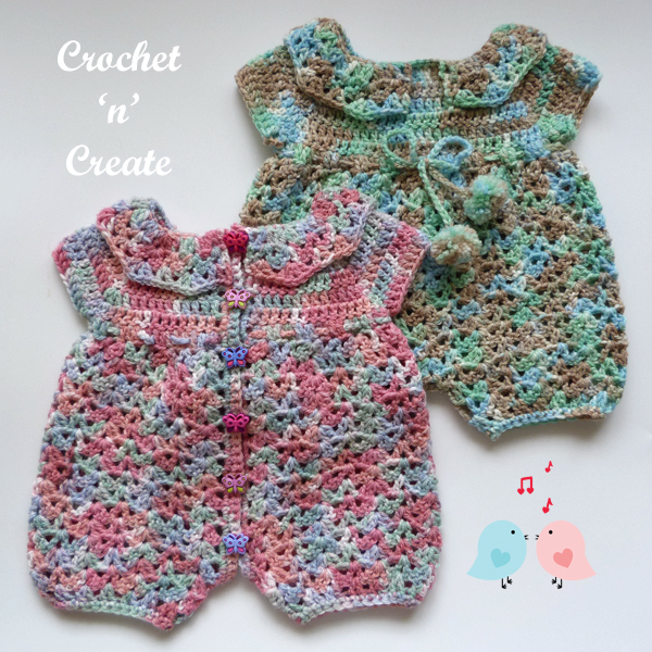 crochet baby jump suit