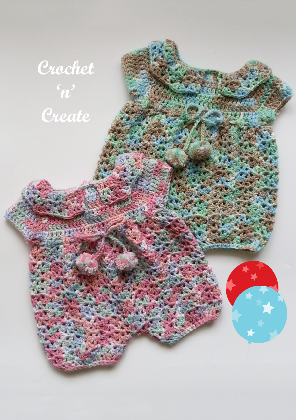 crochet baby jump suit