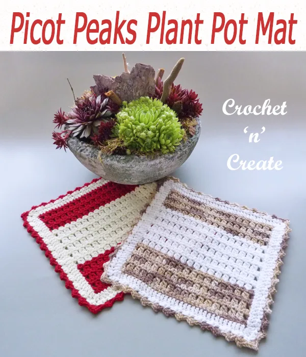 picot peaks plant pot mat