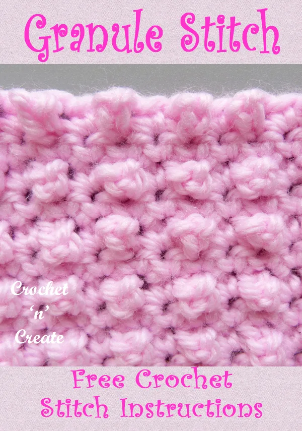 crochet granule stitch tutorial