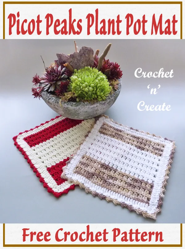 picot peaks plant-pot mat