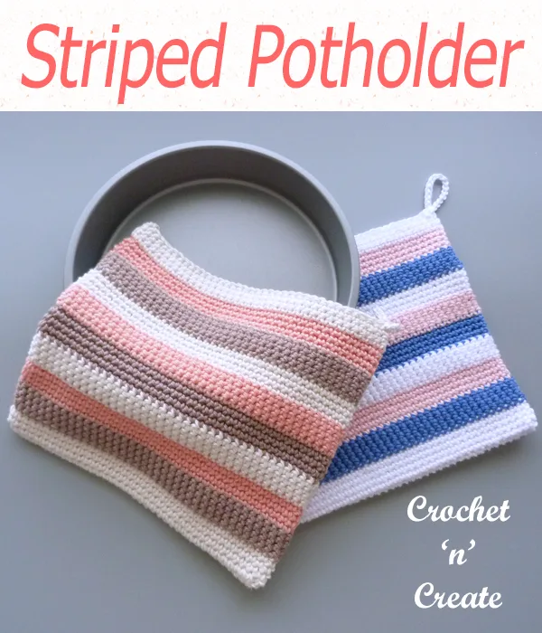 striped potholder