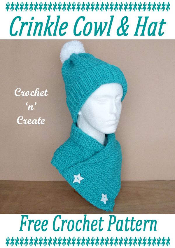 crochet crinkle cowl-hat