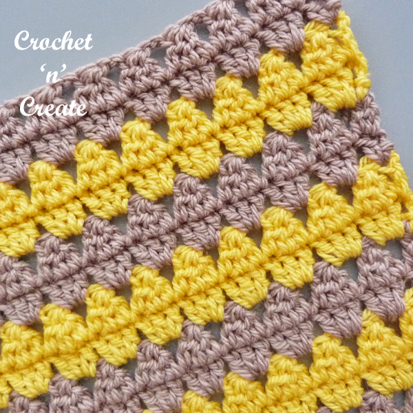 crochet diamond charm stitch