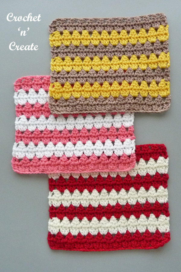 crochet diamond charm stitch