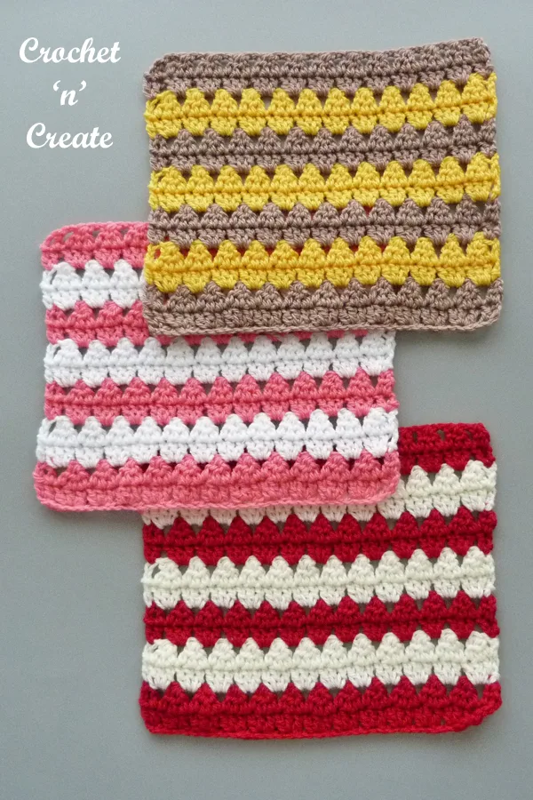 crochet diamond charm stitch