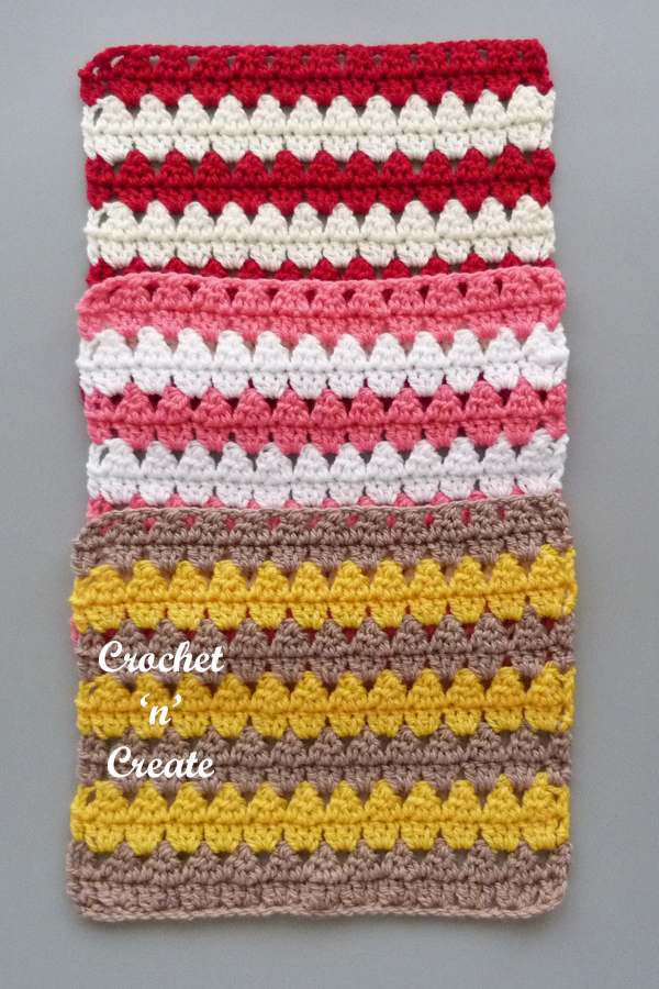 crochet diamond charm stitch