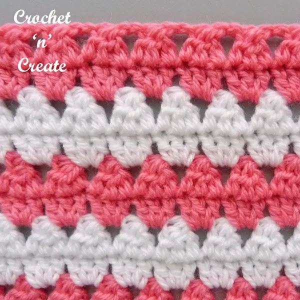 crochet diamond charm stitch