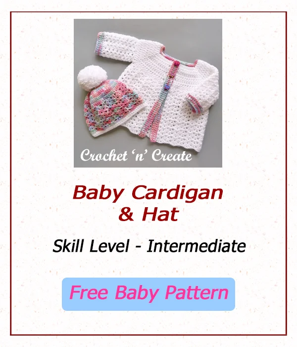 baby cardigan and hat