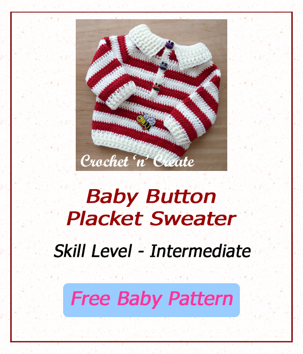 Free Baby button placket sweater