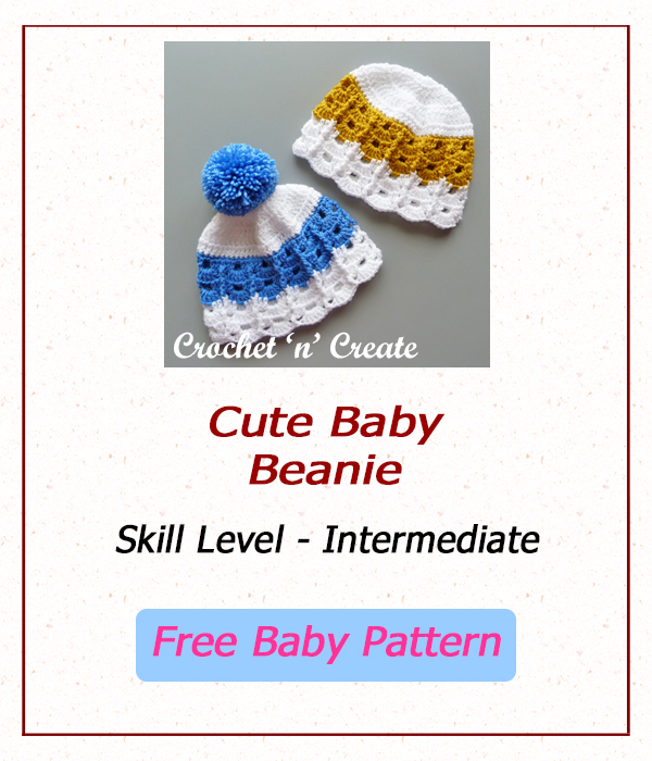 free cute baby beanie