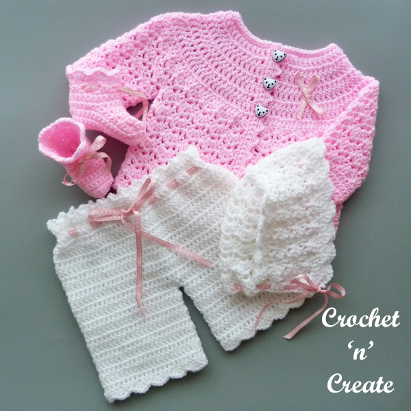 crochet baby set