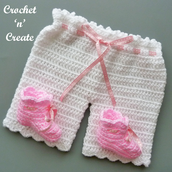 crochet pants-booties