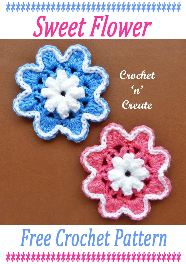 sweet crochet flower pattern