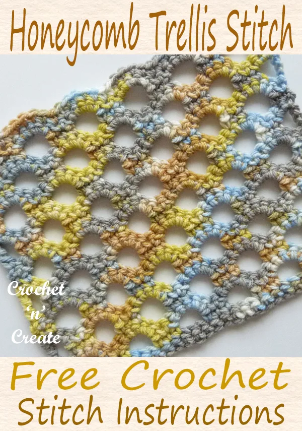 crochet honeycomb trellis tutorial