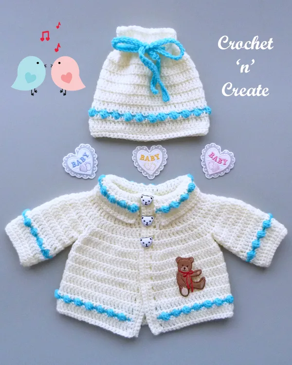 preemie hat-cardi