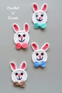 rabbit face applique8 - Crochet 'n' Create