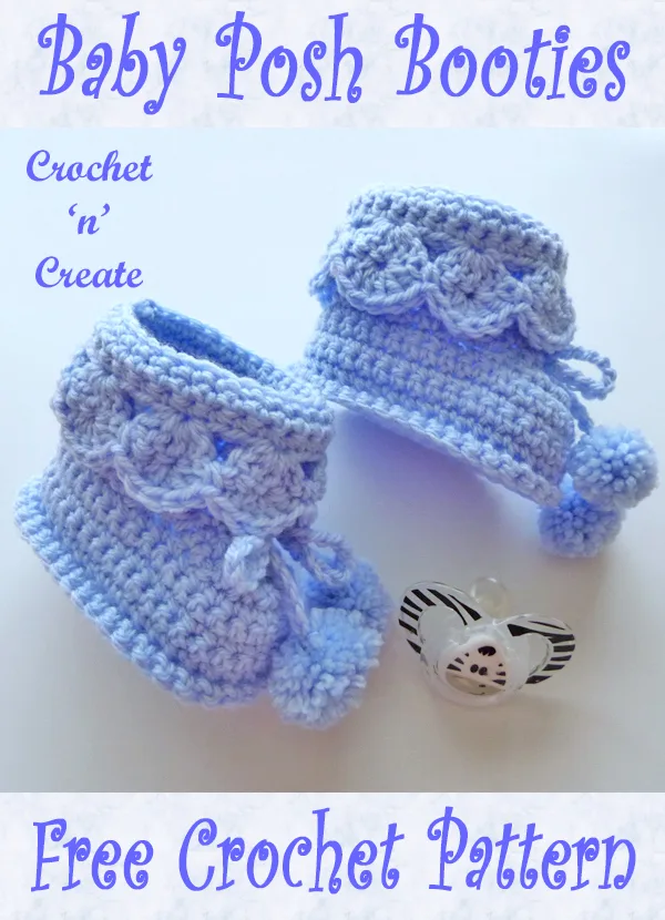 crochet baby posh booties