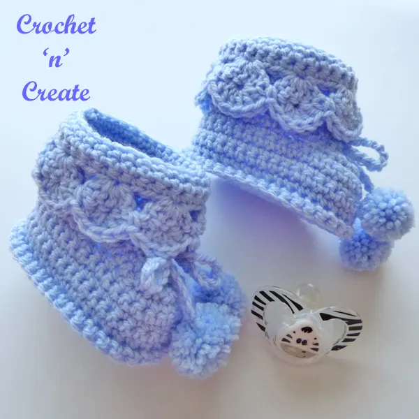 crochet baby posh booties