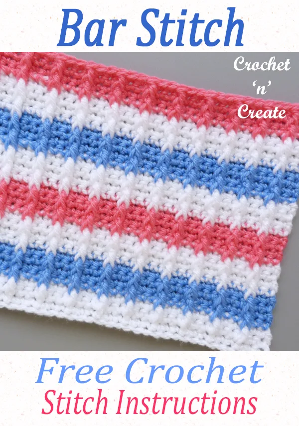 crochet bar stitch tutorial