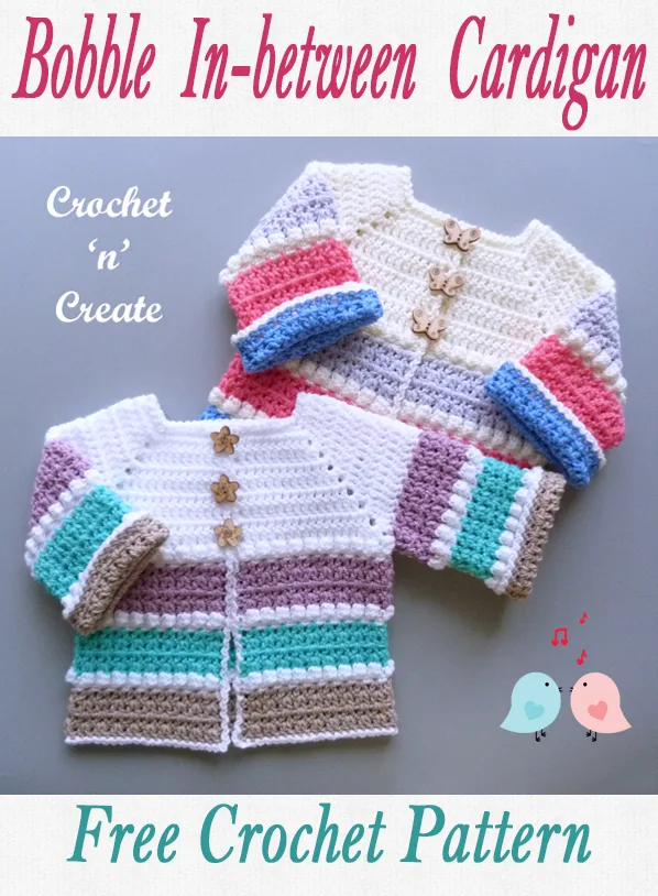 bobble in-between baby cardigan