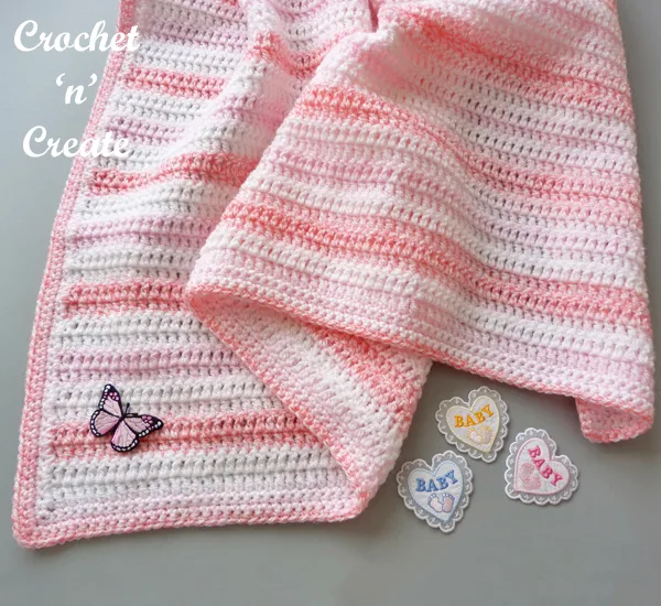 Easy Peasy Baby Blanket Free Crochet Pattern on Crochet n Create