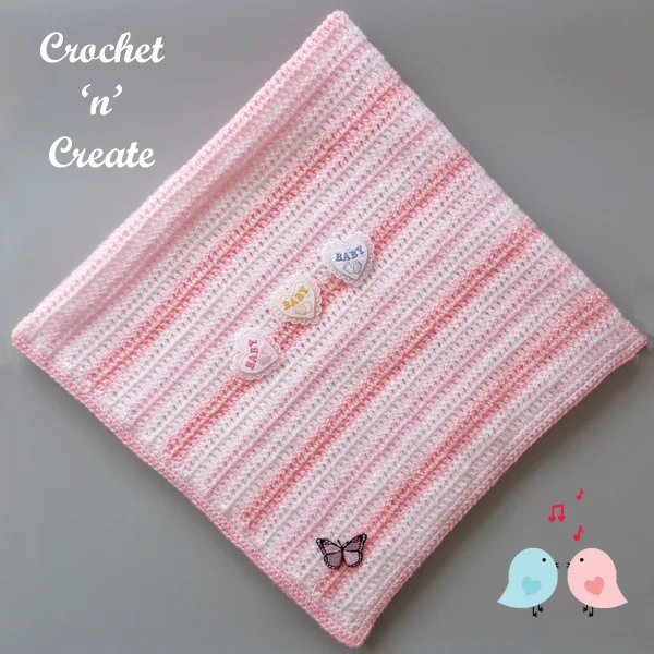 Easy Peasy Baby Blanket Free Crochet Pattern on Crochet n Create