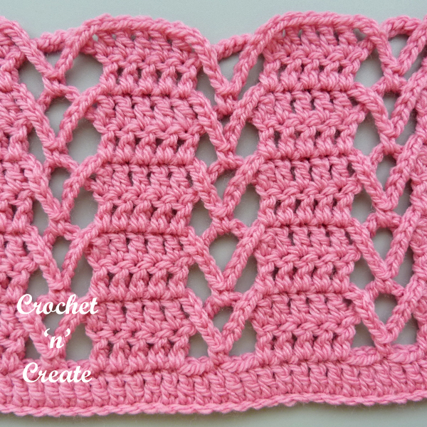 Pink lace stitch