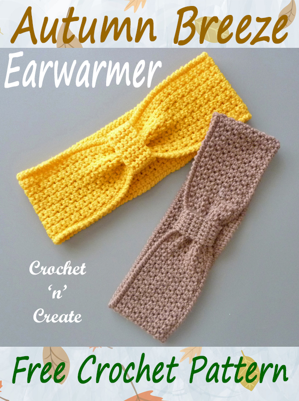 Autumn Breeze Crochet Earwarmer - Free Pattern on Crochet 'n' Create