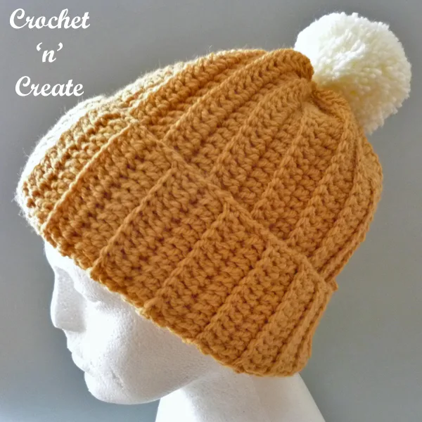 country rib crochet beanie