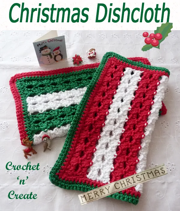 christmas dishcloth