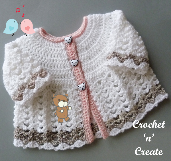 crochet angel cardigan pattern