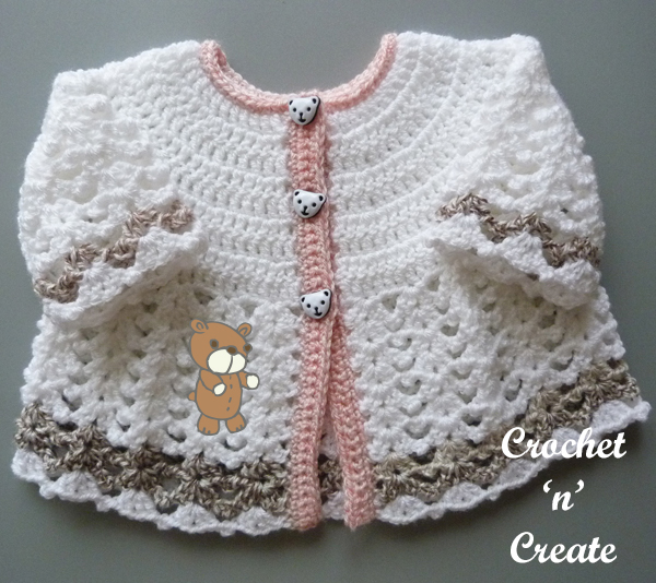 crochet angel cardigan pattern