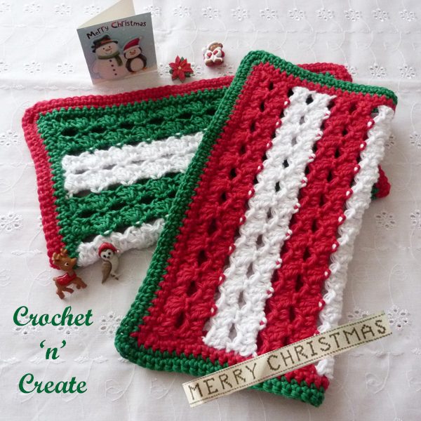christmas dishcloth crochet pattern