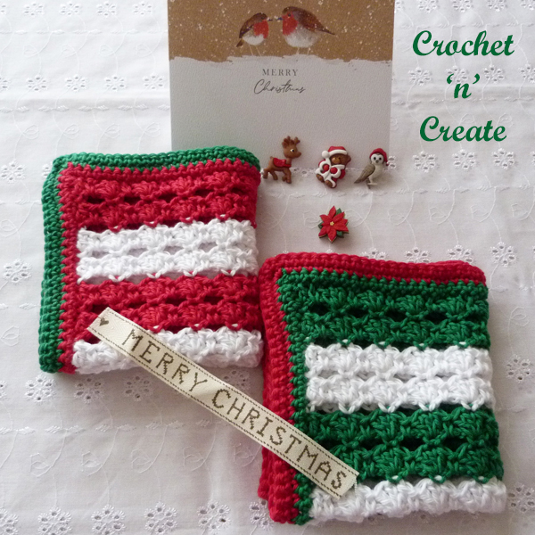 christmas dishcloth crochet pattern