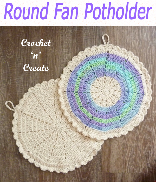 round fan potholder