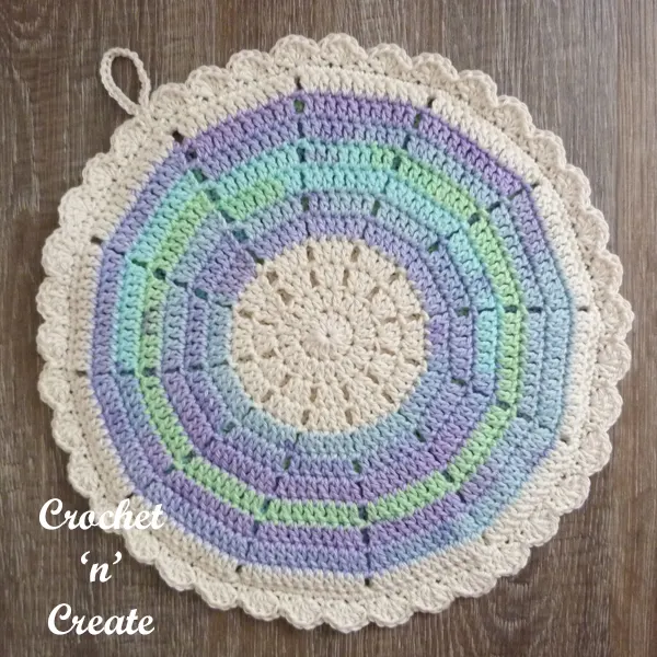 Variegated Cotton potholder