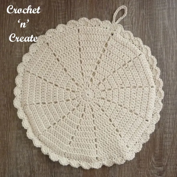 round fan potholder