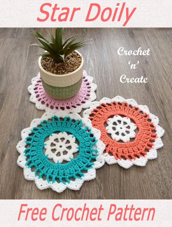 crochet star doily pattern