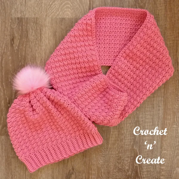 crochet pattern hat-cowl