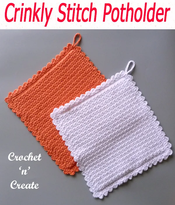 crinkly stitch potholder