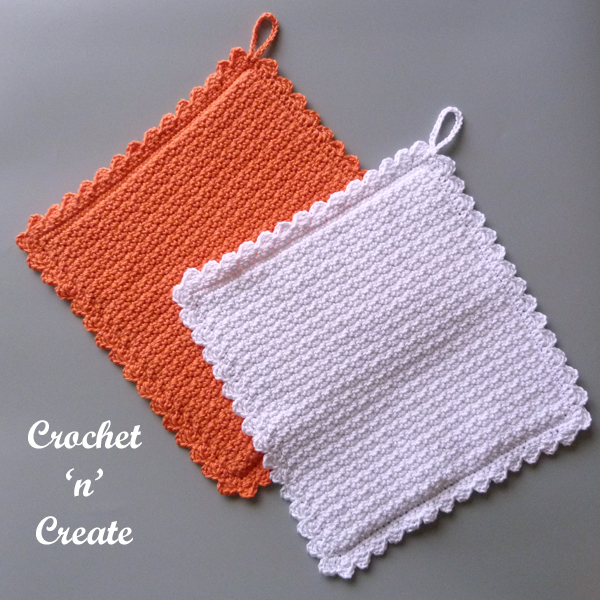 crochet textured potholder