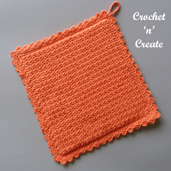 crinkly stitch potholder