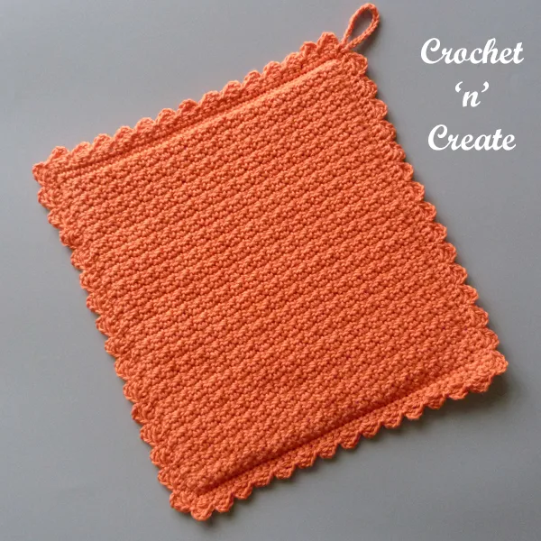 crinkly stitch potholder