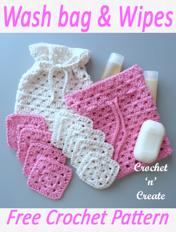 crochet wash bag-wipes