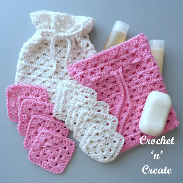 crochet wash bag-wipes