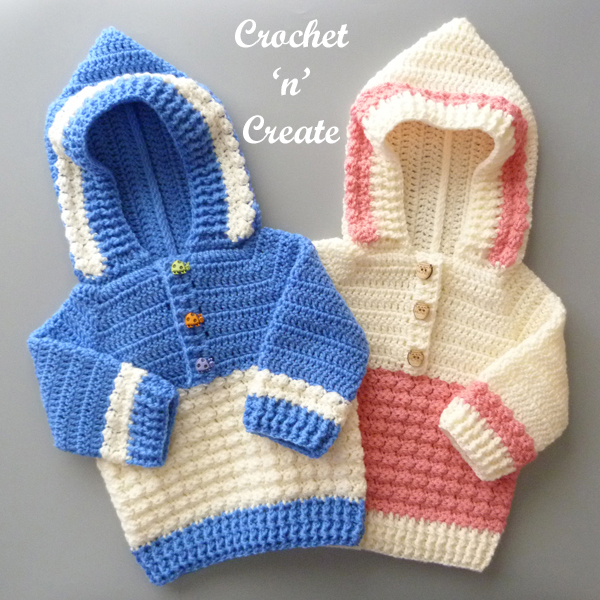 Crochet Baby Hooded Sweater Free Pattern on Crochet n Create