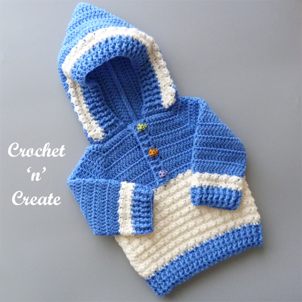 crochet baby hooded sweater