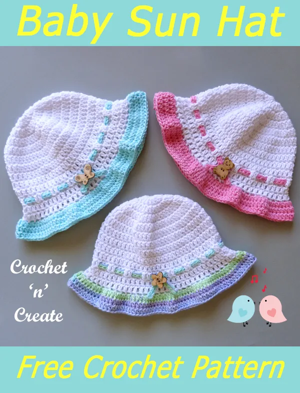 Baby Crochet Sun Hat FREE Pattern Crochet n Create