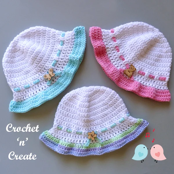 baby crochet sun hat